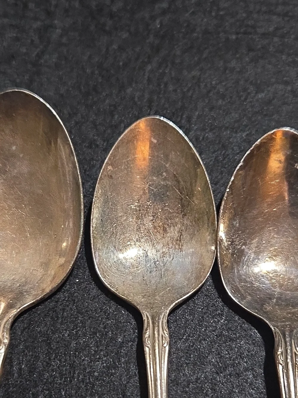 Oneida Silver-Tone Ornate Serving Spoons - Set of 3 Louisiana Pattern